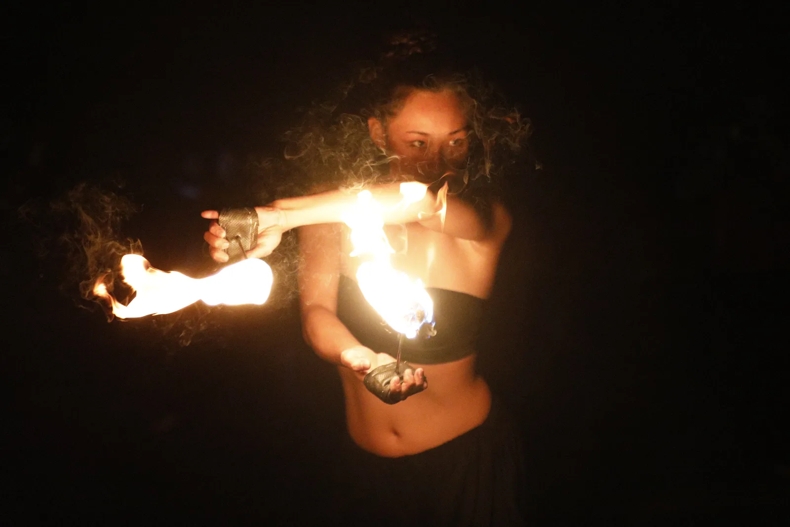 Fire-lit body image from A Dancer's Homesickness